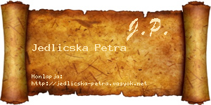 Jedlicska Petra névjegykártya